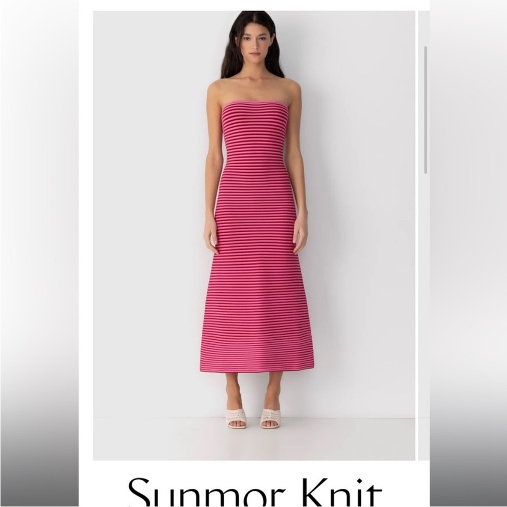 The Wolf Gang Sunmor Knit Maxi Dress In Candy Stripe NWT Size Medium Bodycon - Picture 4 of 15